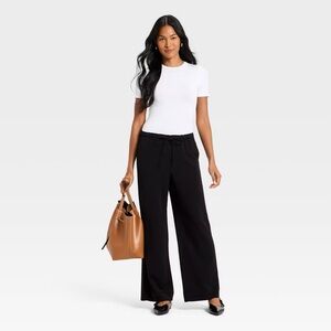 a new day Women's Black Wide-Leg Pants